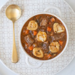 Italian Style Beef & Tortellini Soup