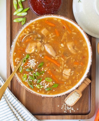 Korean BBQ Inspired Chicken Soup