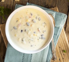 Southwest Style Corn Chowder with Bacon
