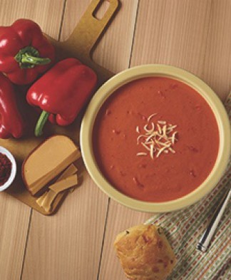 Roasted Red Pepper & Smoked Gouda Bisque